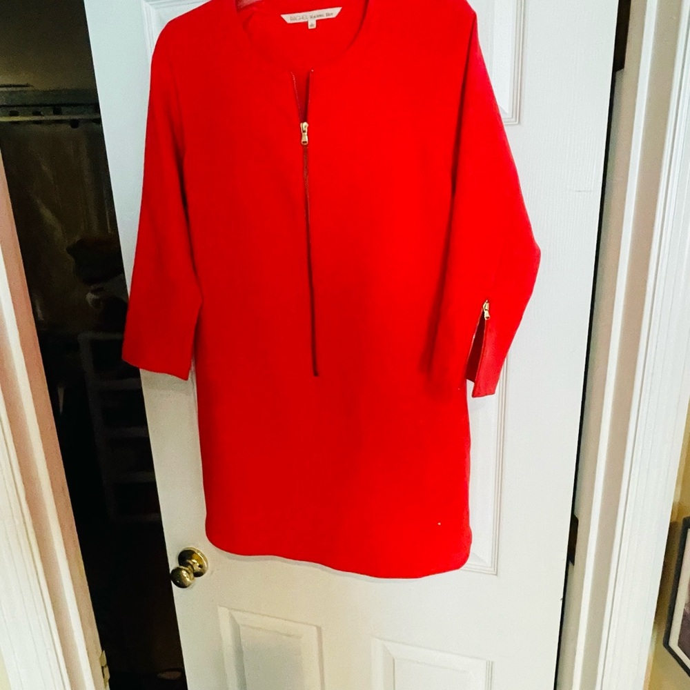 Coral Zip-Up Dress
